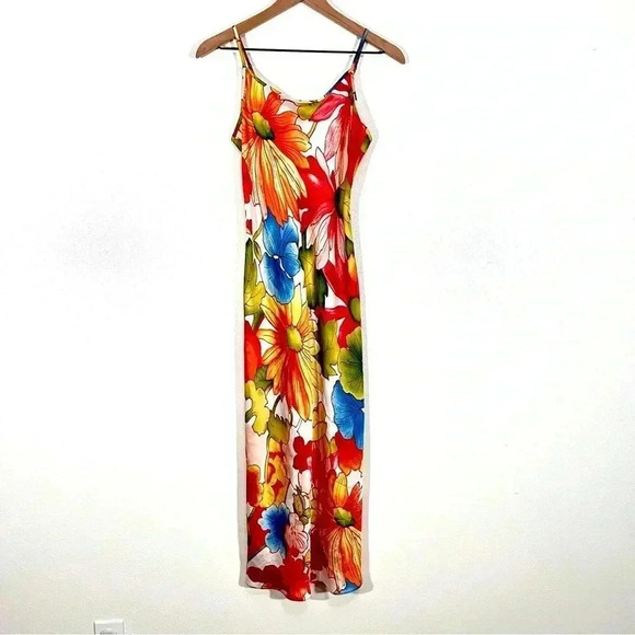Natori Floral Maxi Slip Dress - Picture 1 of 8